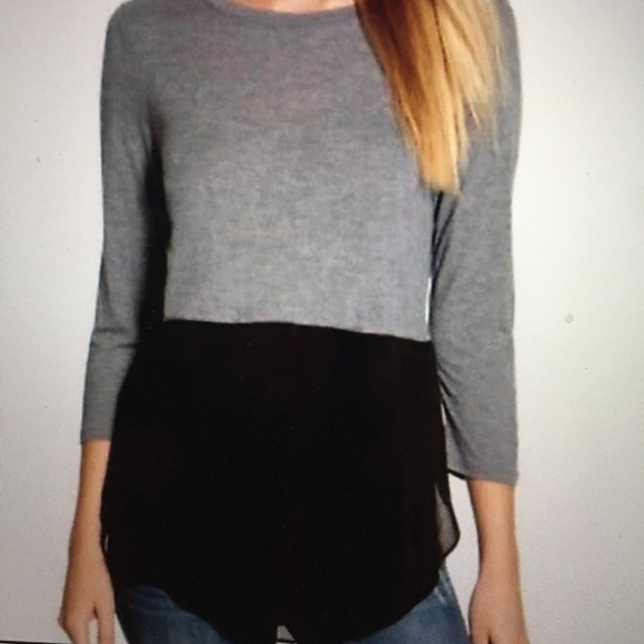 VINCE CAMUTO, Two by Vince Camuto two tone top - Picture 2 of 6